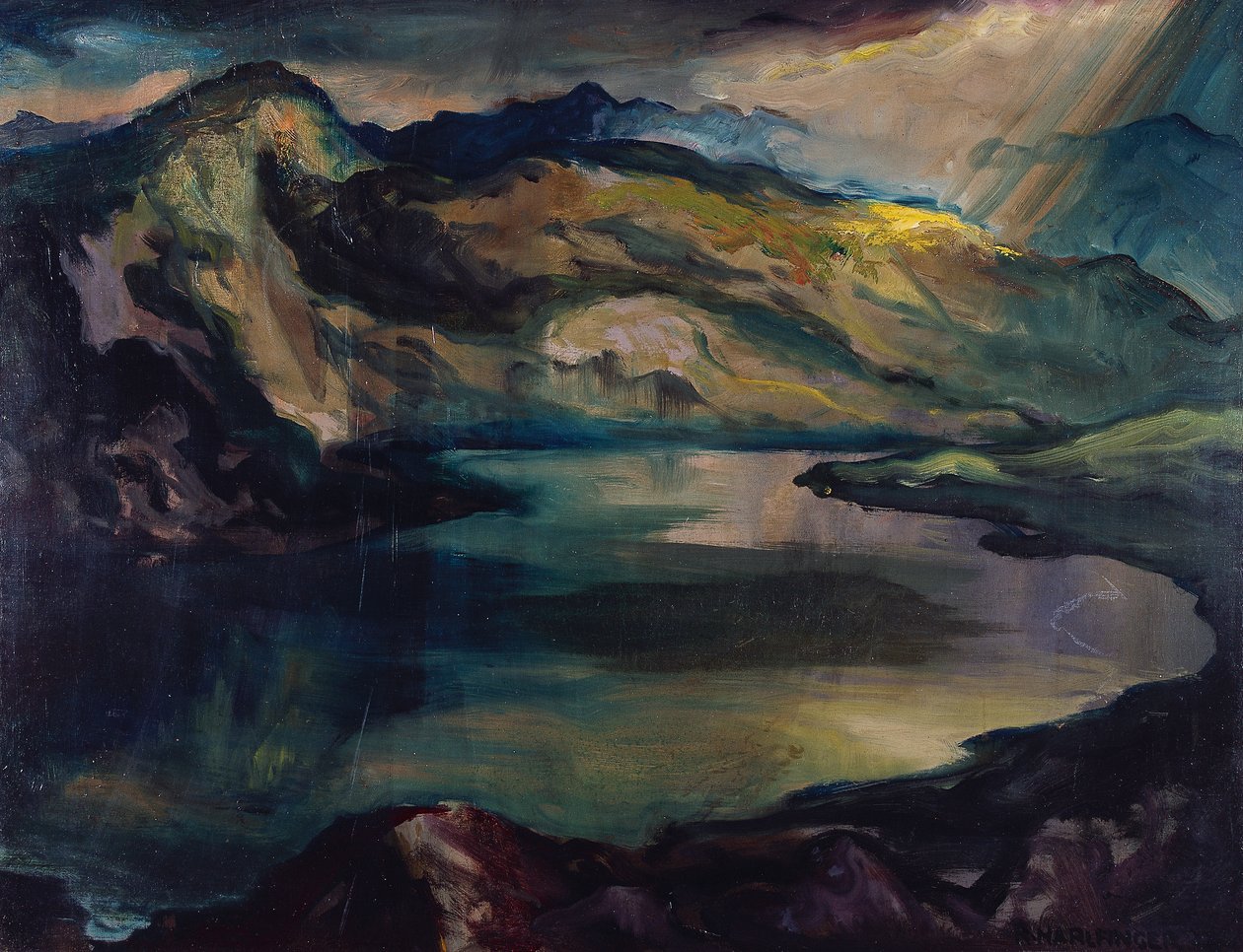 lago de montaña de Richard Harlfinger