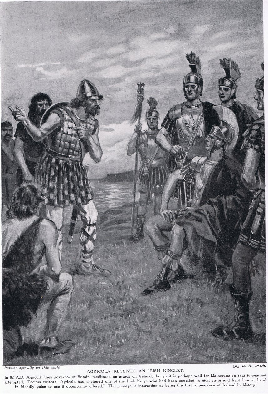 Agricola recibe a un rey irlandés, ilustración de 
