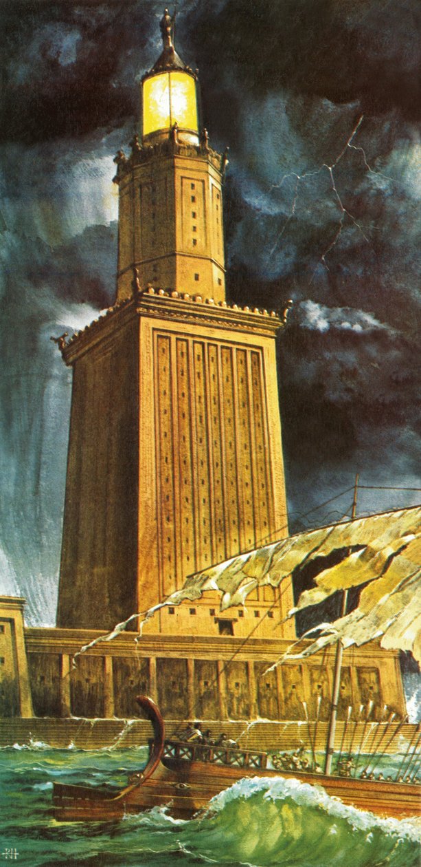 Faro de Alejandría (litografía) de Richard Hook