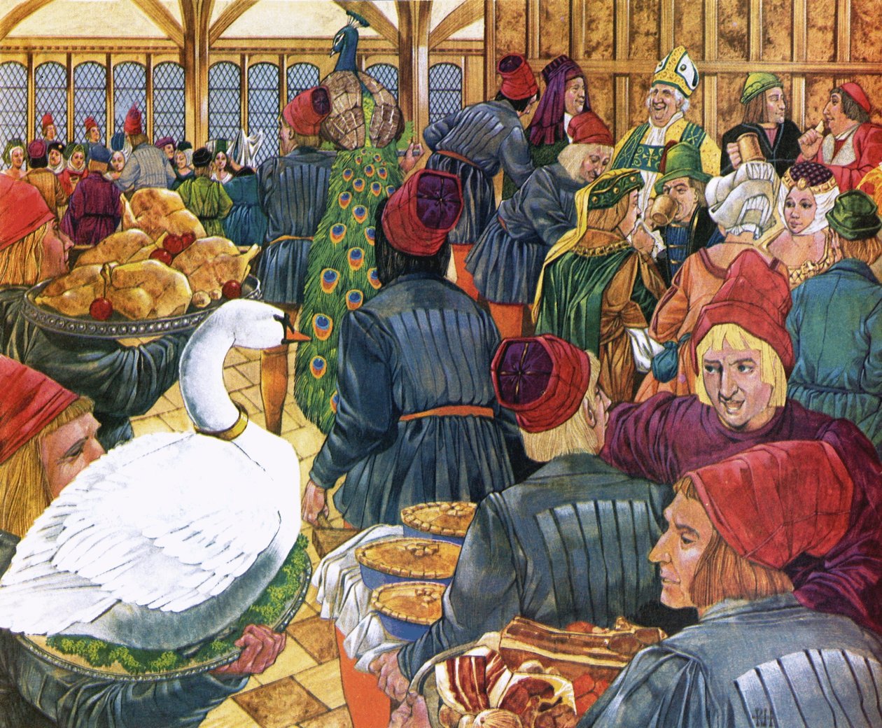 Fiesta del nuevo arzobispo de York en 1467 de Richard Hook