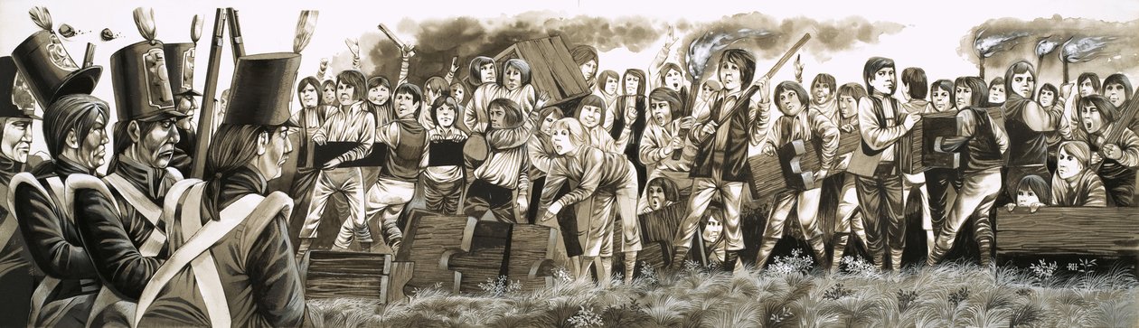 En 1797, se recurrió a las tropas para sofocar los disturbios entre escolares en Rugby. de Richard Hook