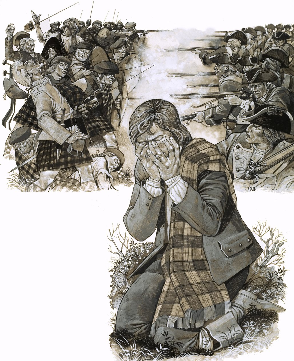 La batalla de Culloden de Richard Hook