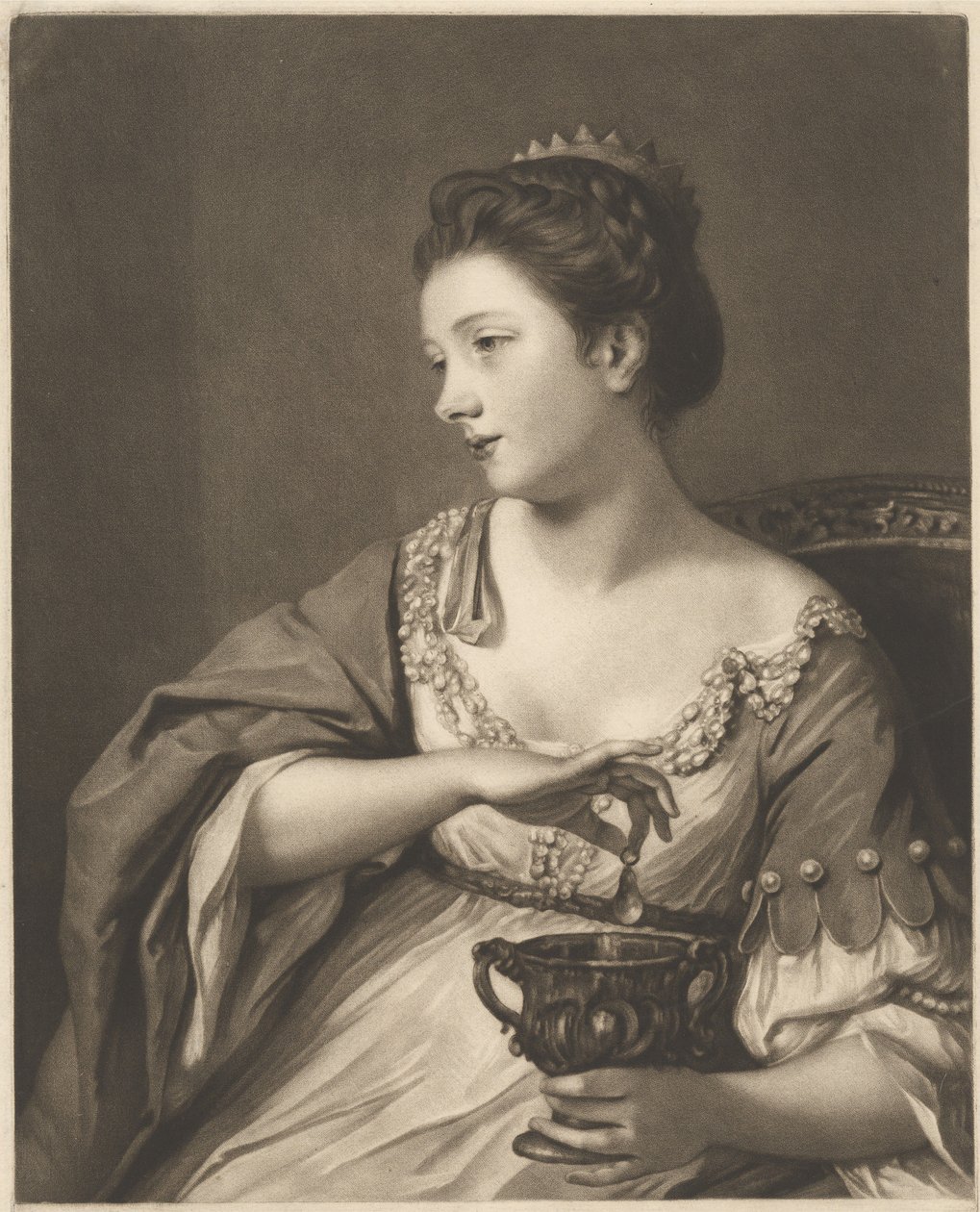 La Srta. Kitty Fisher como "Cleopatra disolviendo la perla". de Richard Houston