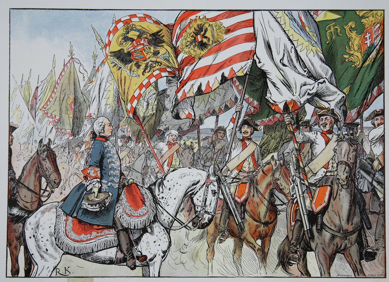 En la euforia de la victoria, Hohenfriedberg, 4 de junio de 1745 de Richard Knoetel