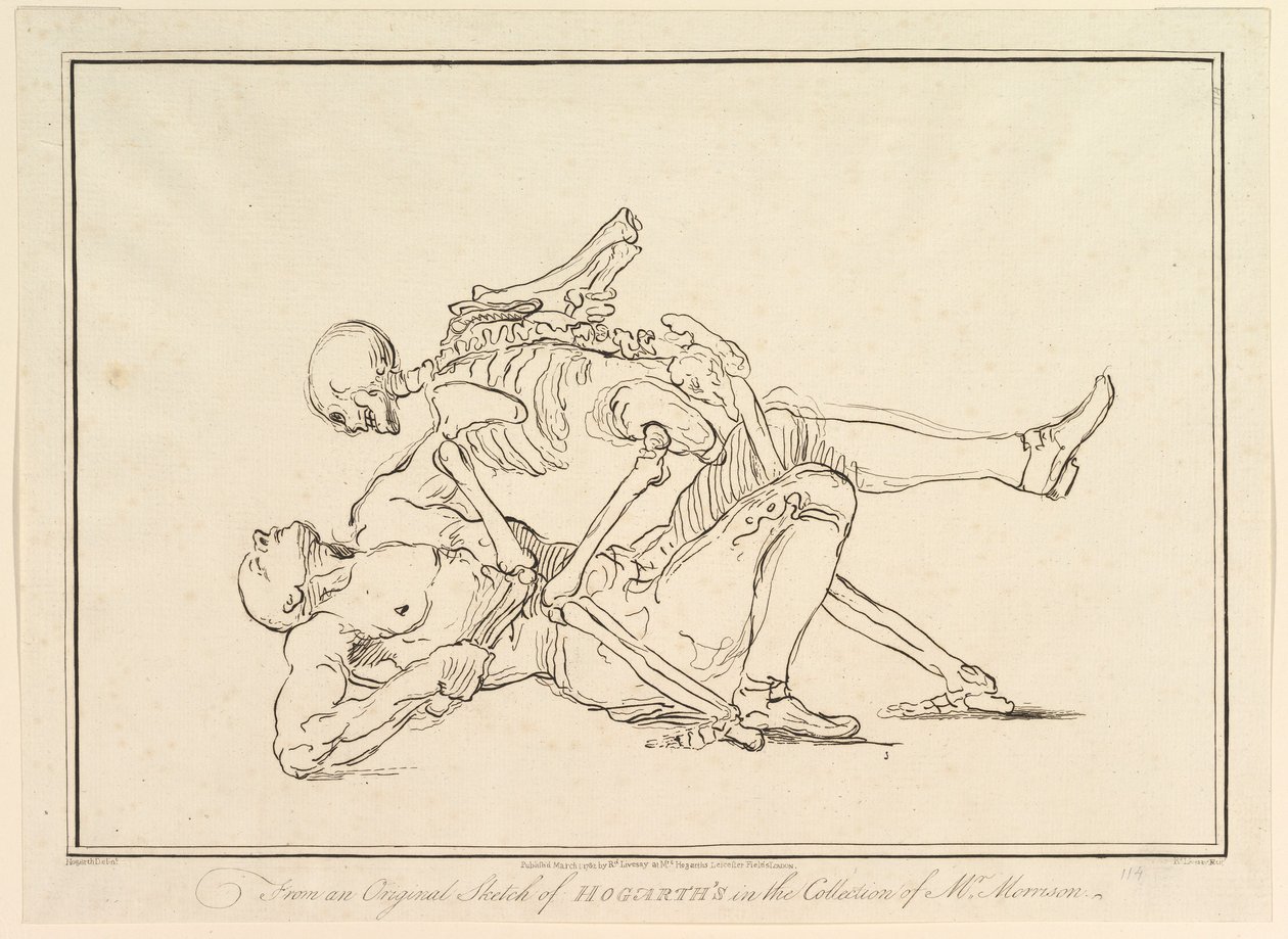 De un boceto original de William Hogarth en la colección del Sr. Morrison de Richard Livesay