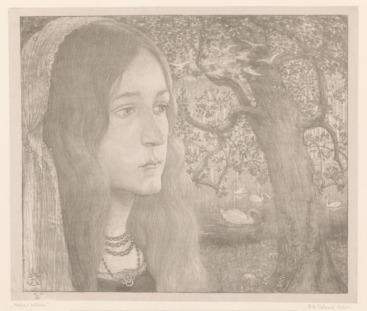El intrede de Helga (título original en el objeto) de Richard Nicolaüs Roland Holst (signed by artist)