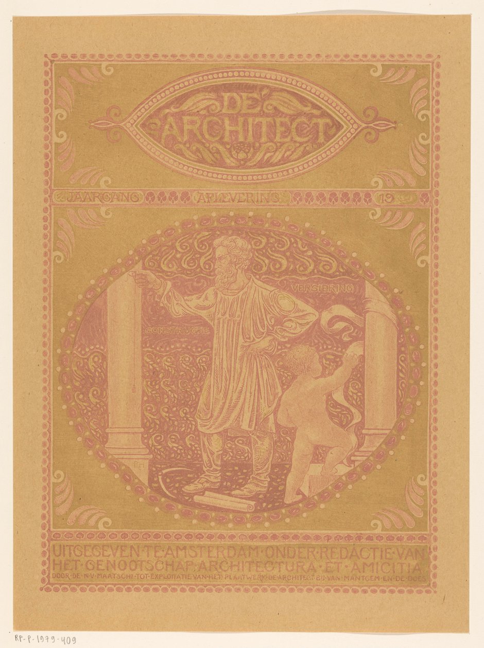 Diseño de portada para: El arquitecto, 1911 de Richard Nicolaüs Roland Holst