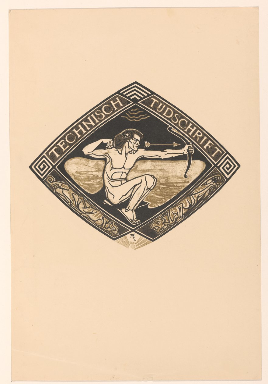 Diseño de portada para: Revista técnica, 1914 de Richard Nicolaüs Roland Holst