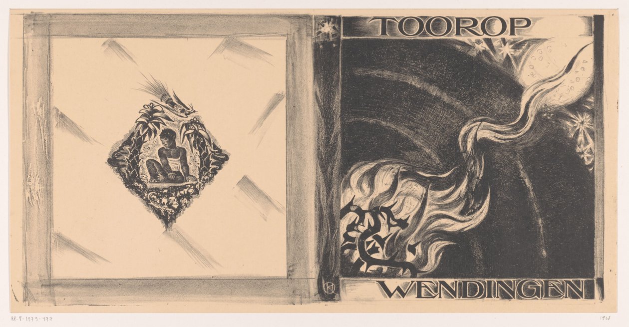 Diseño de portada para: Wendingen, edición de Toorop, 1928 de Richard Nicolaüs Roland Holst