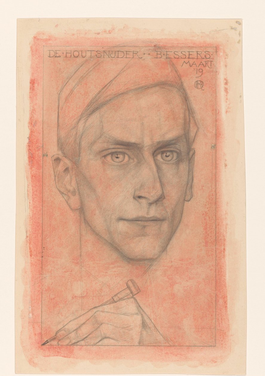 Retrato del escultor de madera B. Essers de Richard Nicolaüs Roland Holst