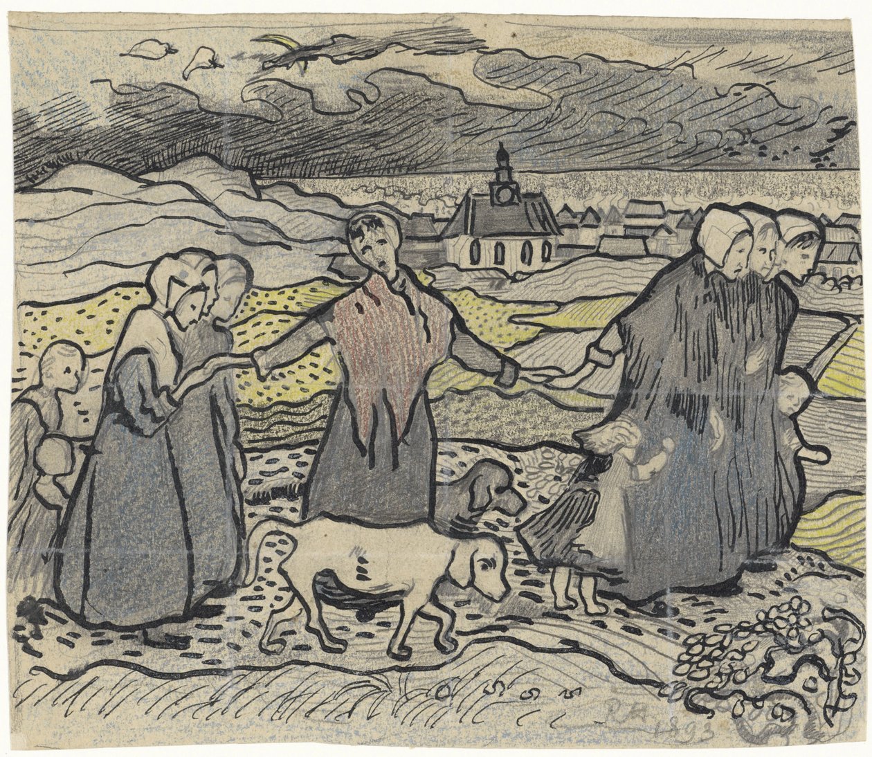 Esposas de pescadores en las dunas de Richard Nicolaüs Roland Holst
