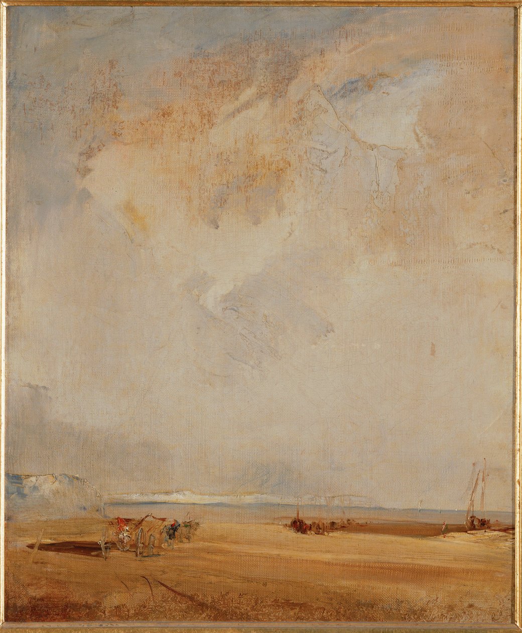 Una vista de la playa de Normandía ... de Richard Parkes Bonington