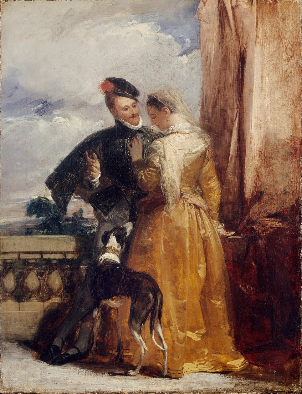 Amy Robsart y el Conde de Leicester, c. 1827 de Richard Parkes Bonington