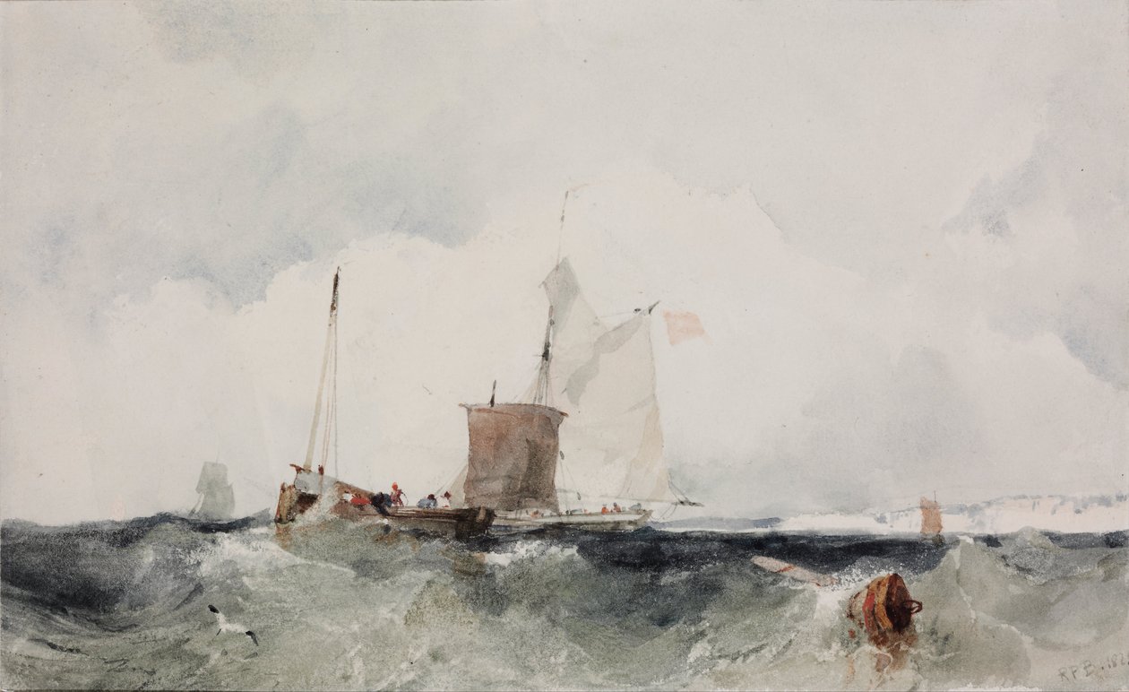 En la costa inglesa de Richard Parkes Bonington