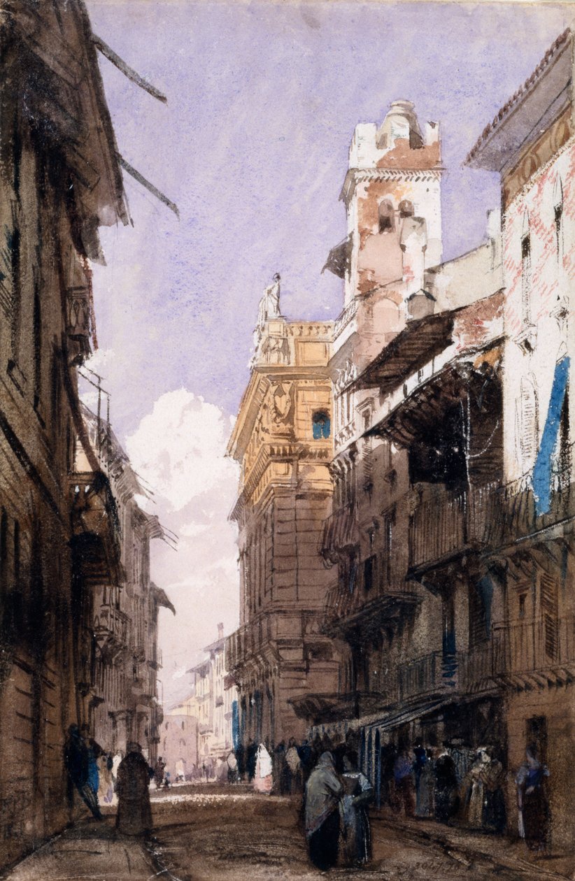 Corso Saint Anastasia, Verona de Richard Parkes Bonington