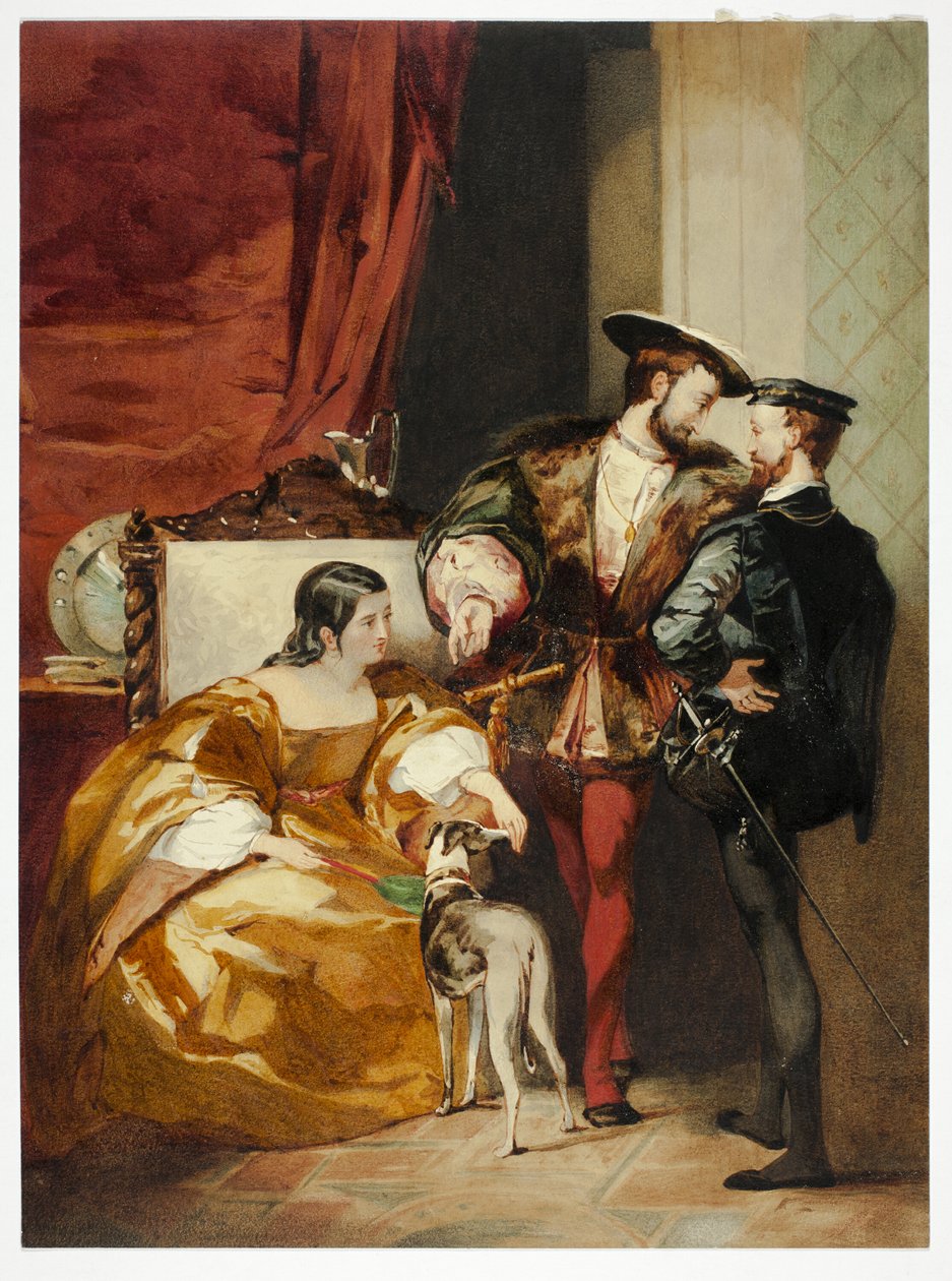 Francisco I y la duquesa de Étampes de Richard Parkes Bonington