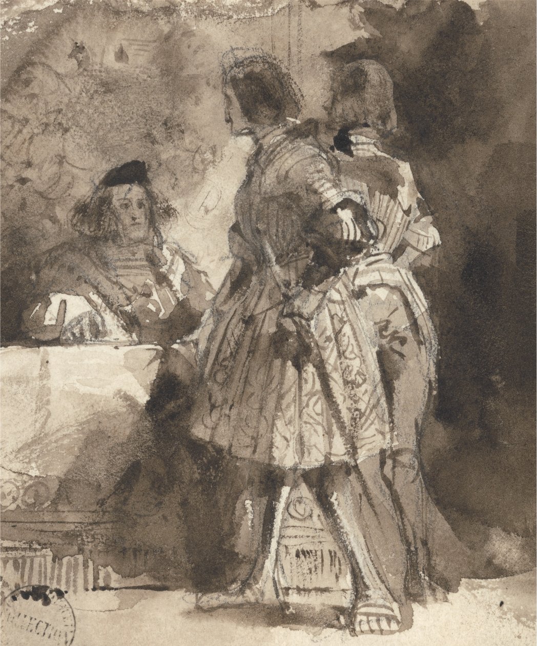 Goetz von Berlichingen ante el magistrado imperial, c.1826 de Richard Parkes Bonington