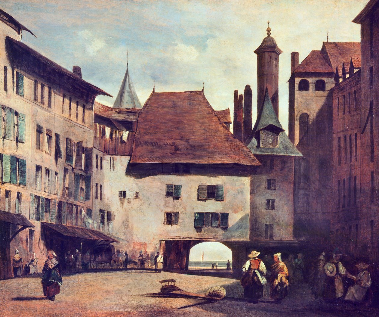 La Place du Molard, c.1830 de Richard Parkes Bonington