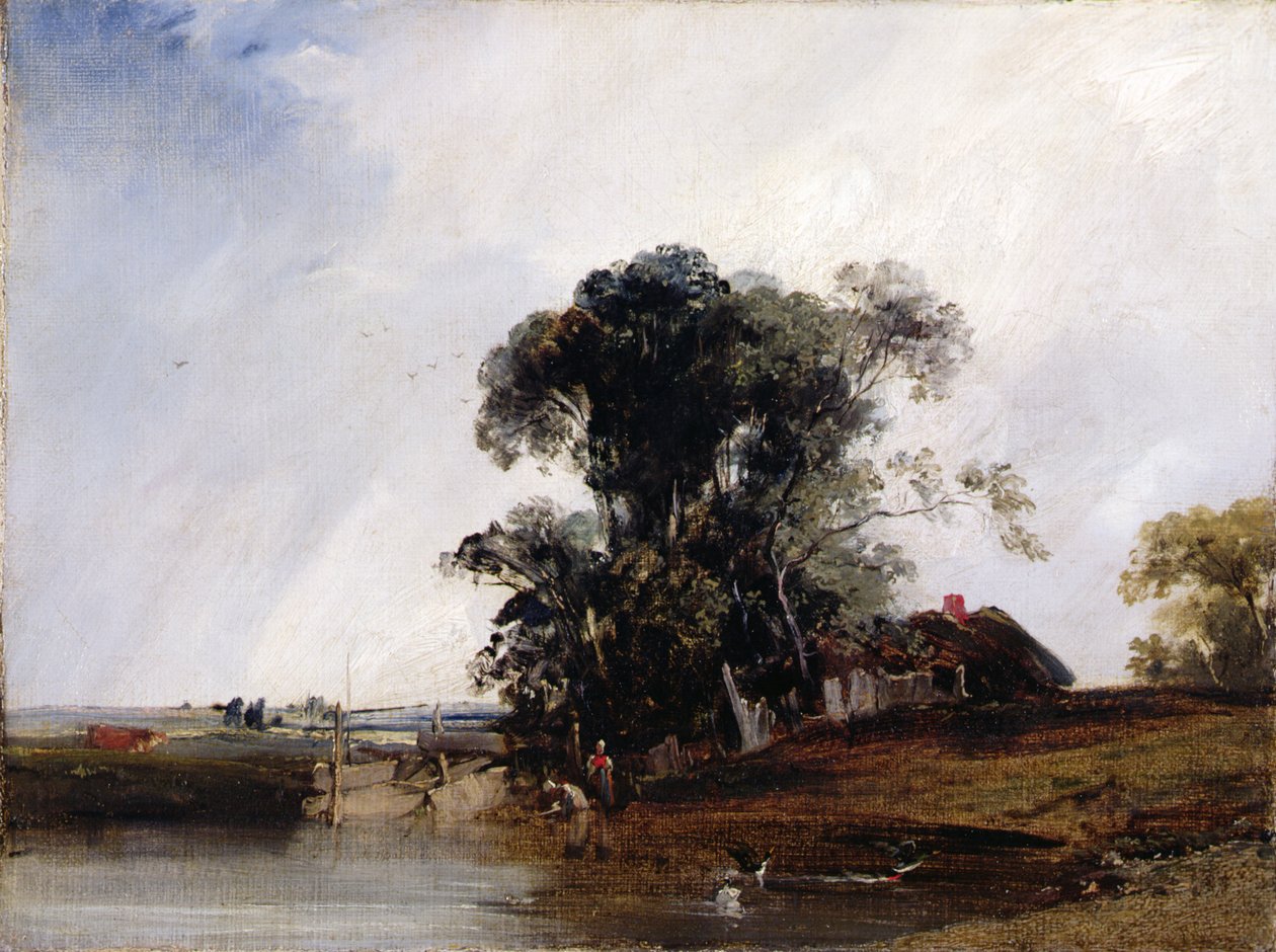 Paisaje con un Estanque, c.1825-26 de Richard Parkes Bonington