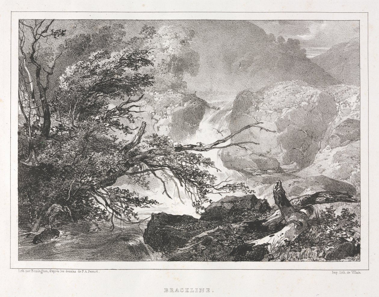 Vistas pintorescas de Escocia: Brackline de Richard Parkes Bonington