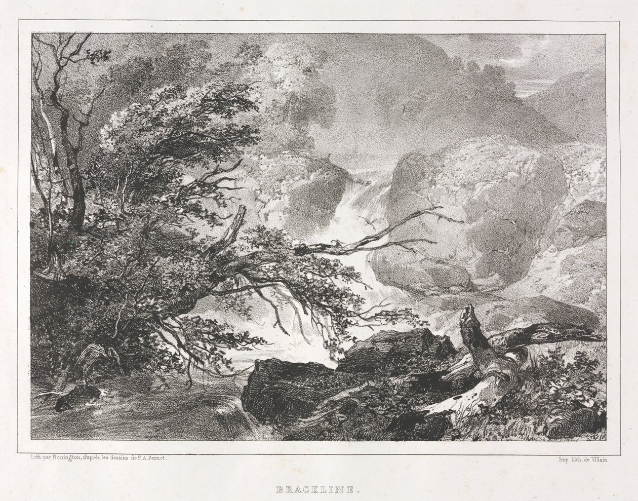 Vistas pintorescas de Escocia: Brackline, 1826 de Richard Parkes Bonington