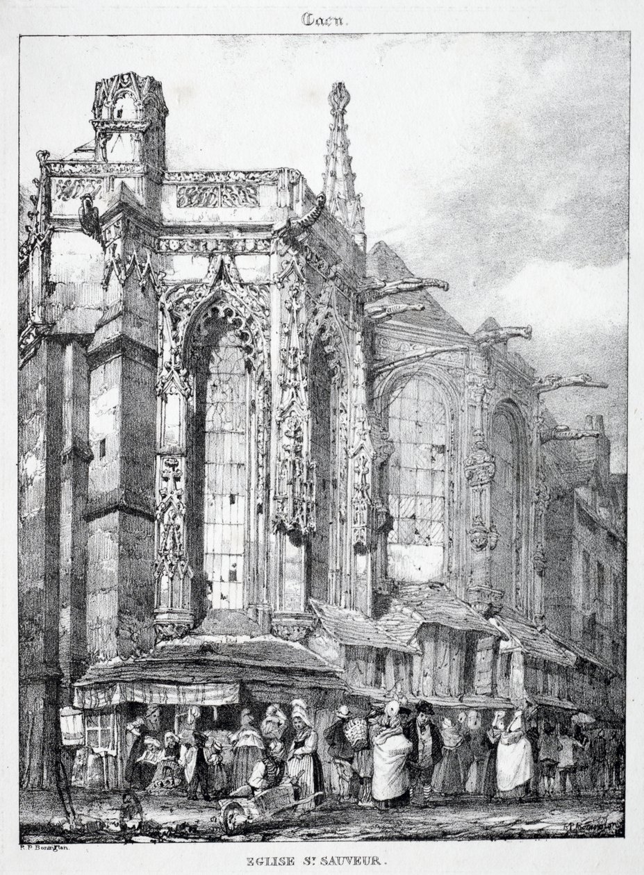 Restos y fragmentos de arquitectura de la Edad Media: Iglesia St. Sauveur, Caén de Richard Parkes Bonington