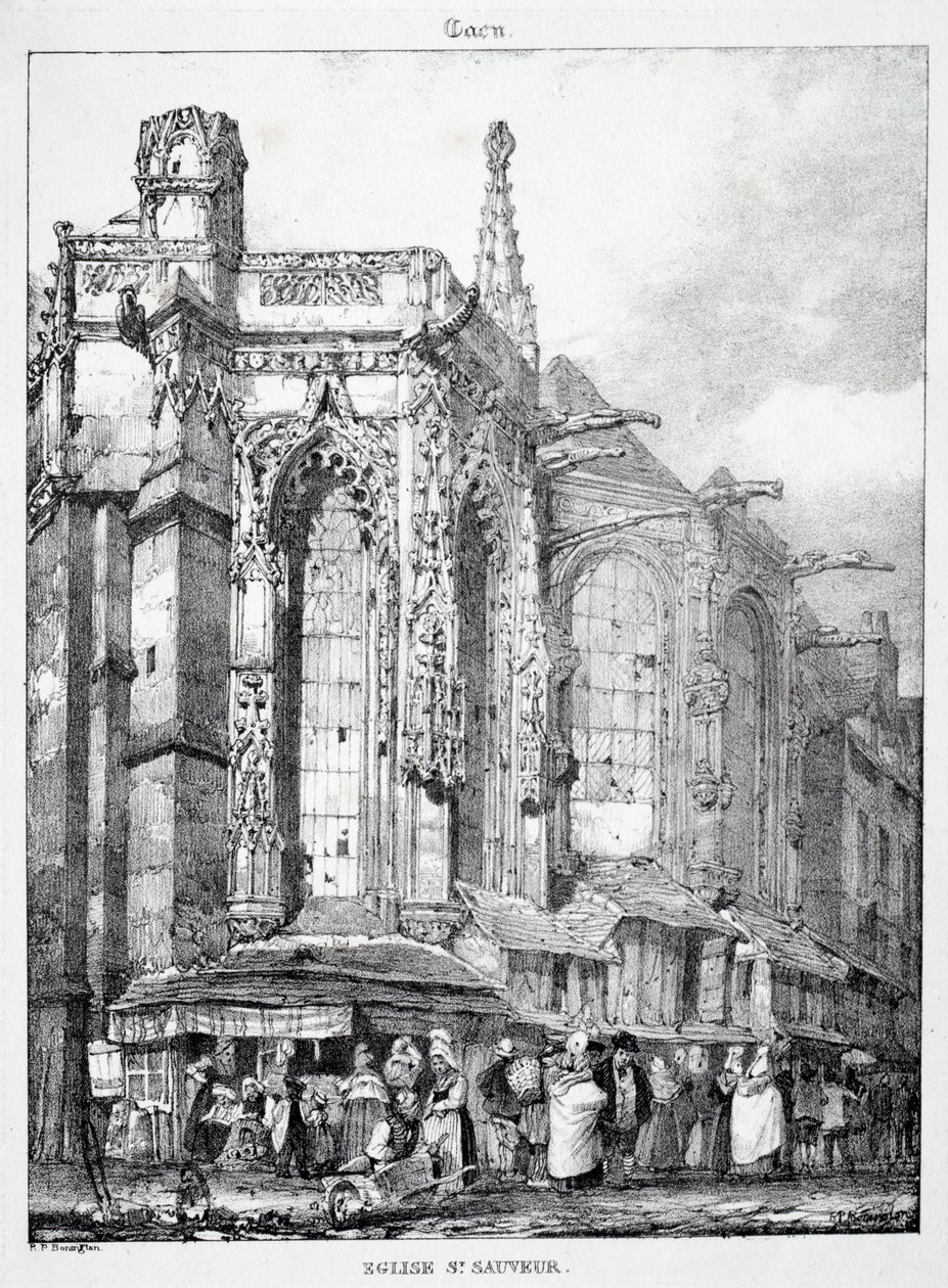 Restos y fragmentos de arquitectura de la Edad Media: Iglesia St. Sauveur, Caén de Richard Parkes Bonington