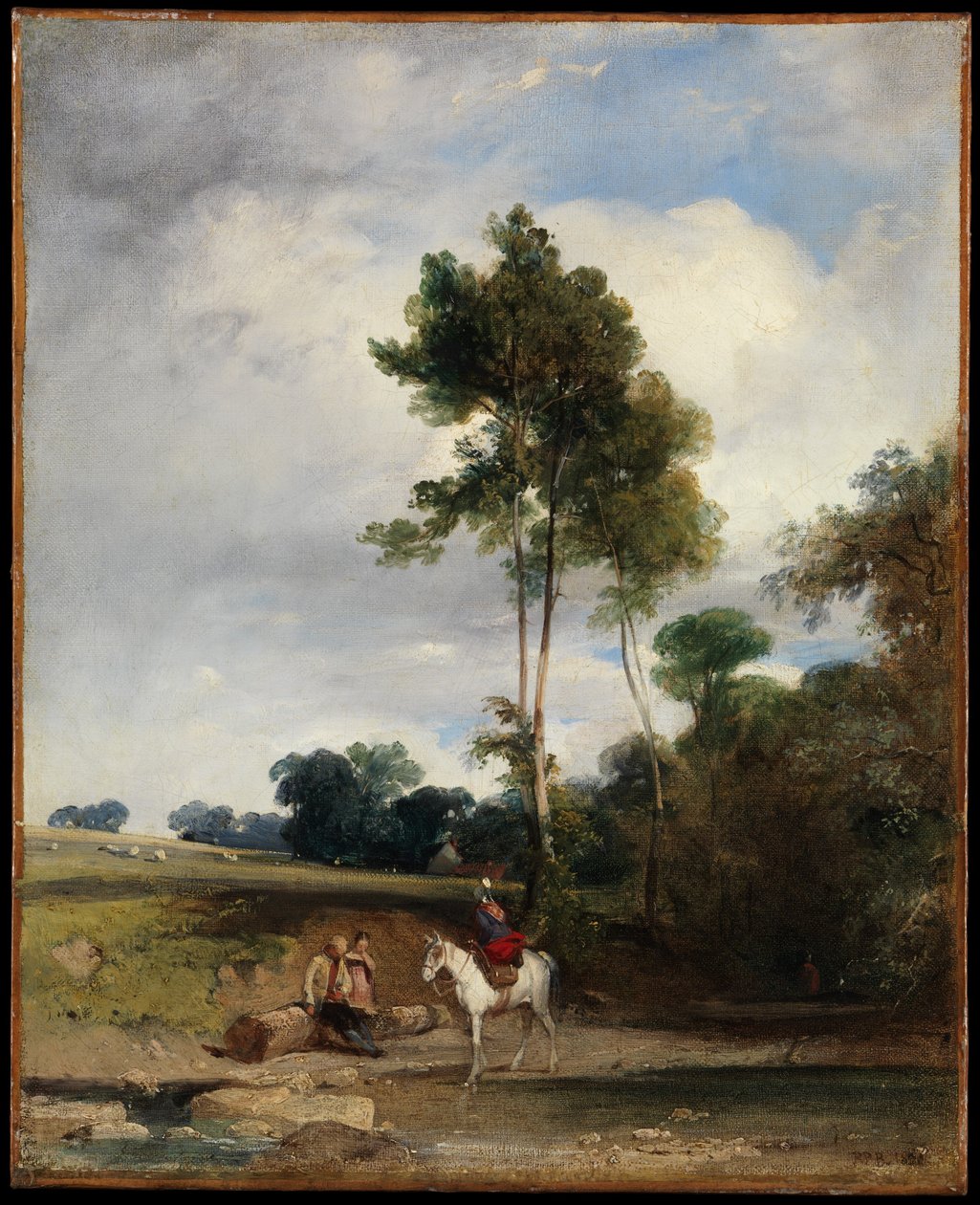 Alto al borde del camino de Richard Parkes Bonington