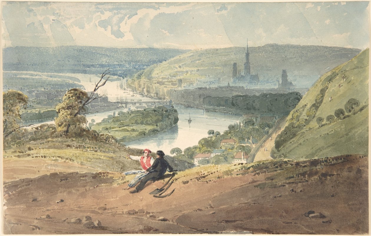 Ruán, vista desde Bon-Secours de Richard Parkes Bonington