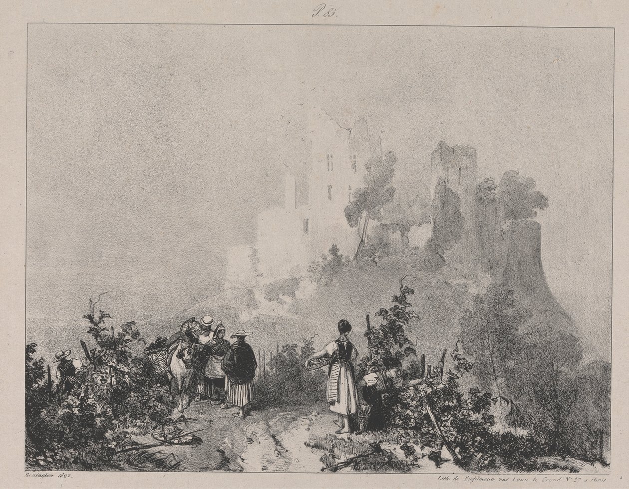 Ruinas del castillo de Arlay de Richard Parkes Bonington