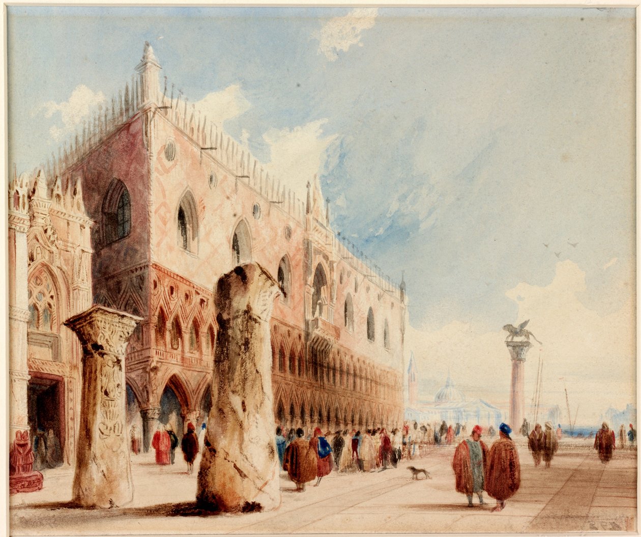 Escena en Venecia (Palacio Ducal) de Richard Parkes Bonington