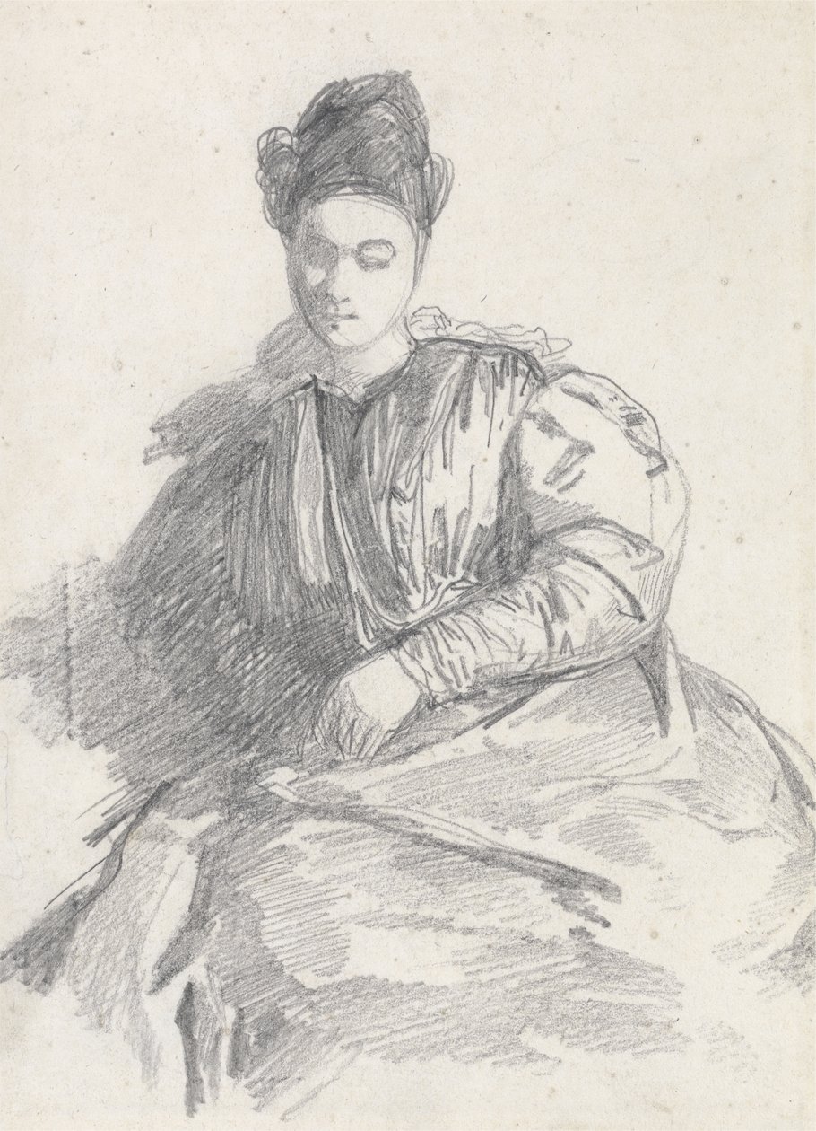 Estudio de una mujer sentada de Richard Parkes Bonington