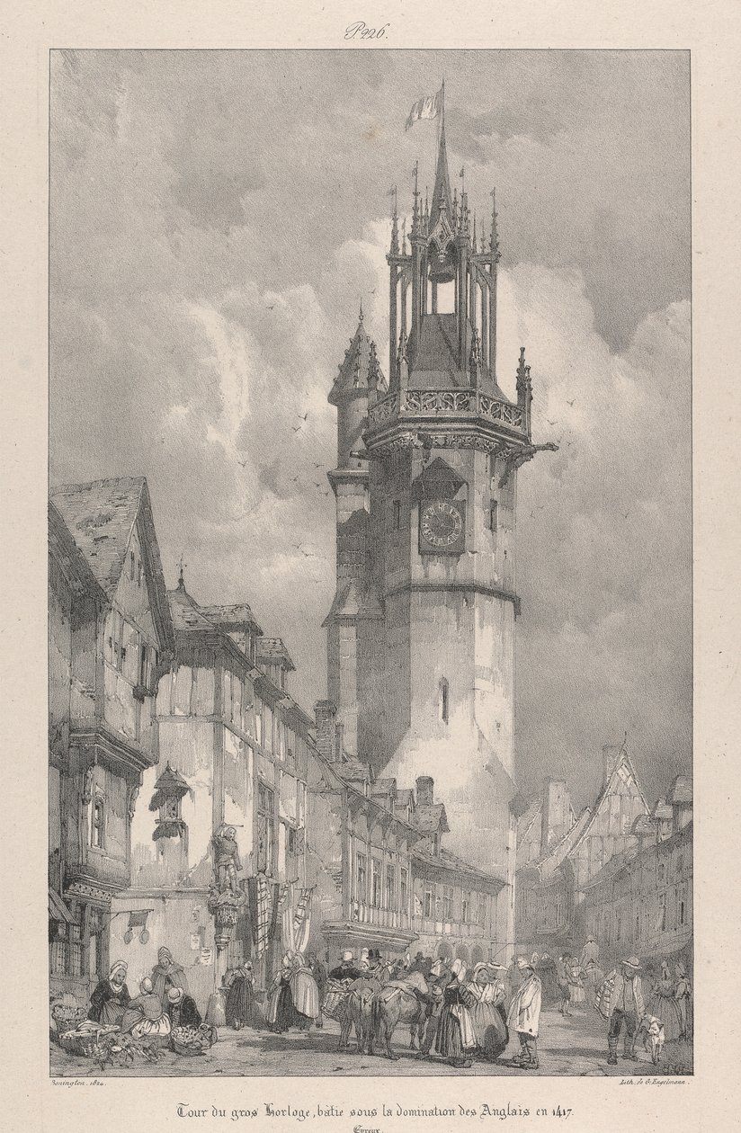 La Gran Torre del Reloj, construida bajo dominio inglés en 1417 de Richard Parkes Bonington