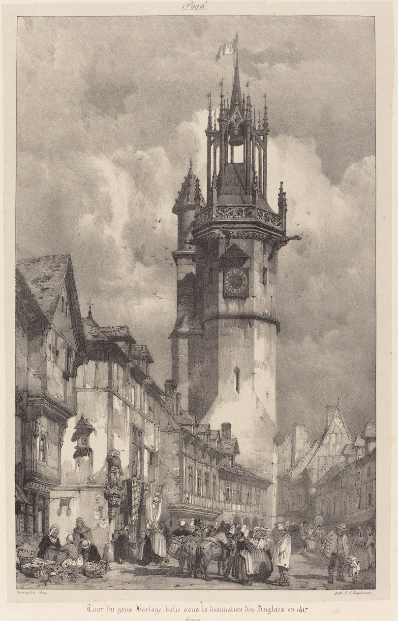 Tour du gros-horloge, Evreux de Richard Parkes Bonington