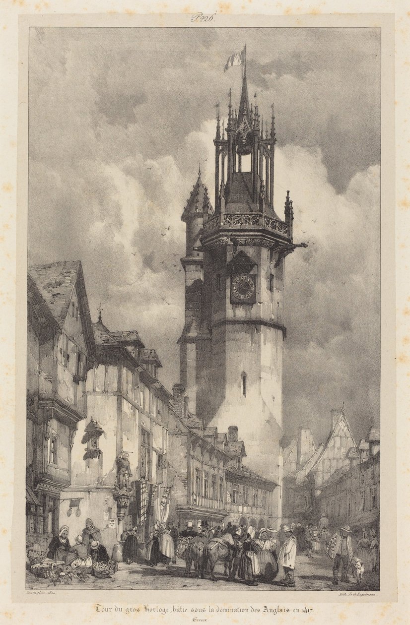 Torre del Gran Reloj, Évreux de Richard Parkes Bonington