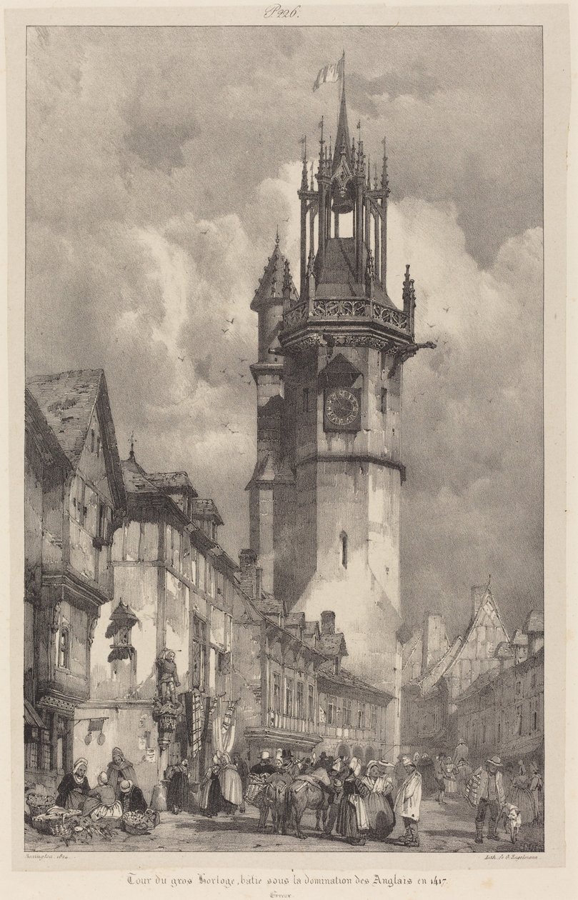 Torre del Gros-Horloge, Évreux de Richard Parkes Bonington