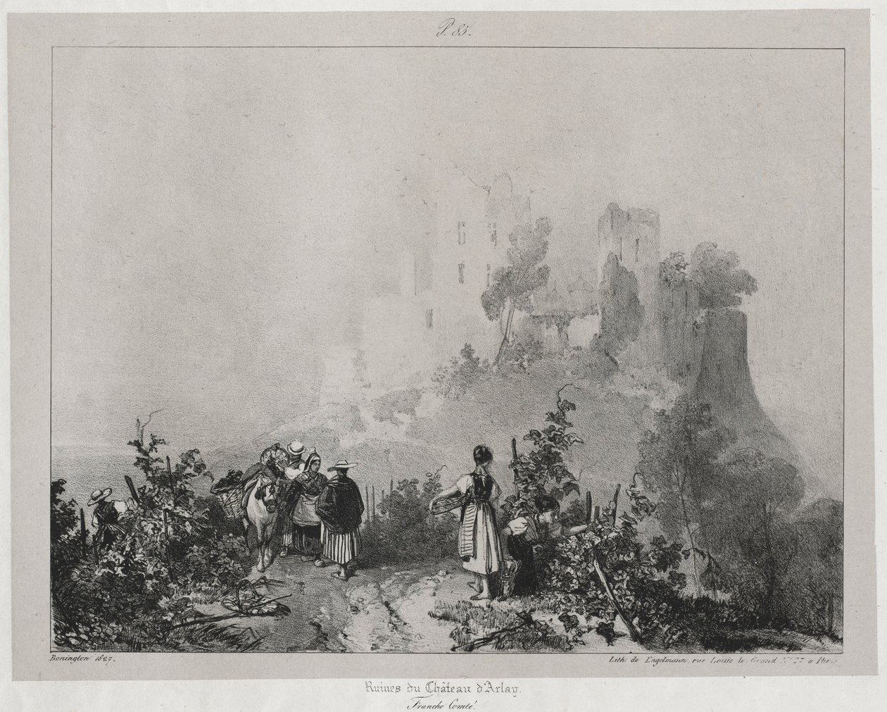 Viajes pintorescos y románticos en la antigua Francia, Franco Condado..., 1825 de Richard Parkes Bonington