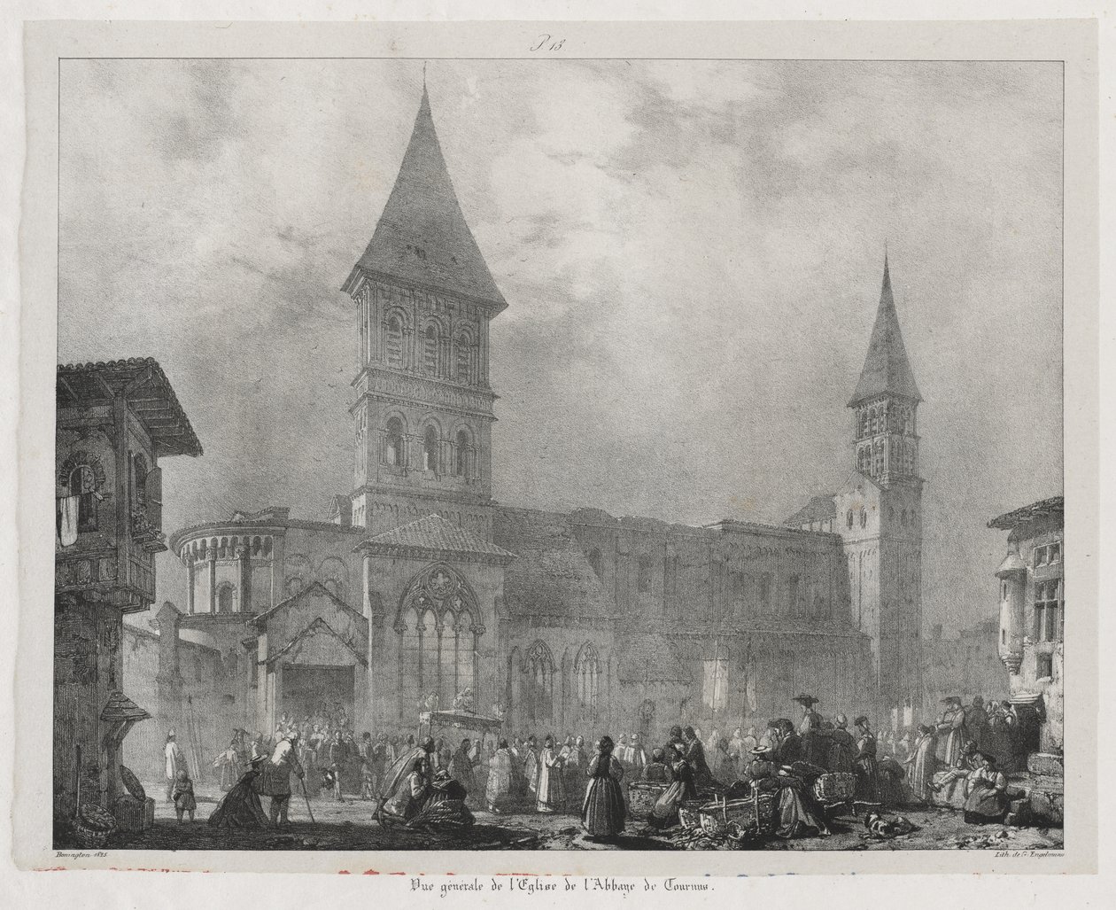 Viajes pintorescos y románticos en la antigua Francia, Franco Condado: Iglesia de la abadía de Tournus de Richard Parkes Bonington