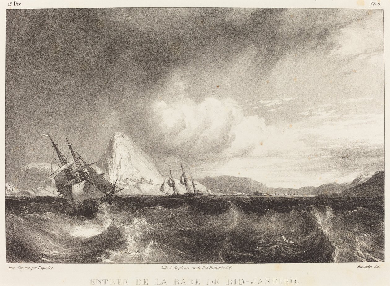 Entrada de la bahía de Río de Janeiro de Richard Parkes Bonington after Moritz Rugendas