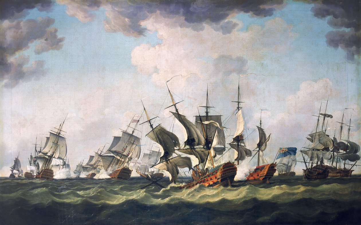 La batalla de la bahía de Quiberon, 20 de noviembre de 1759 (óleo) de Richard Paton