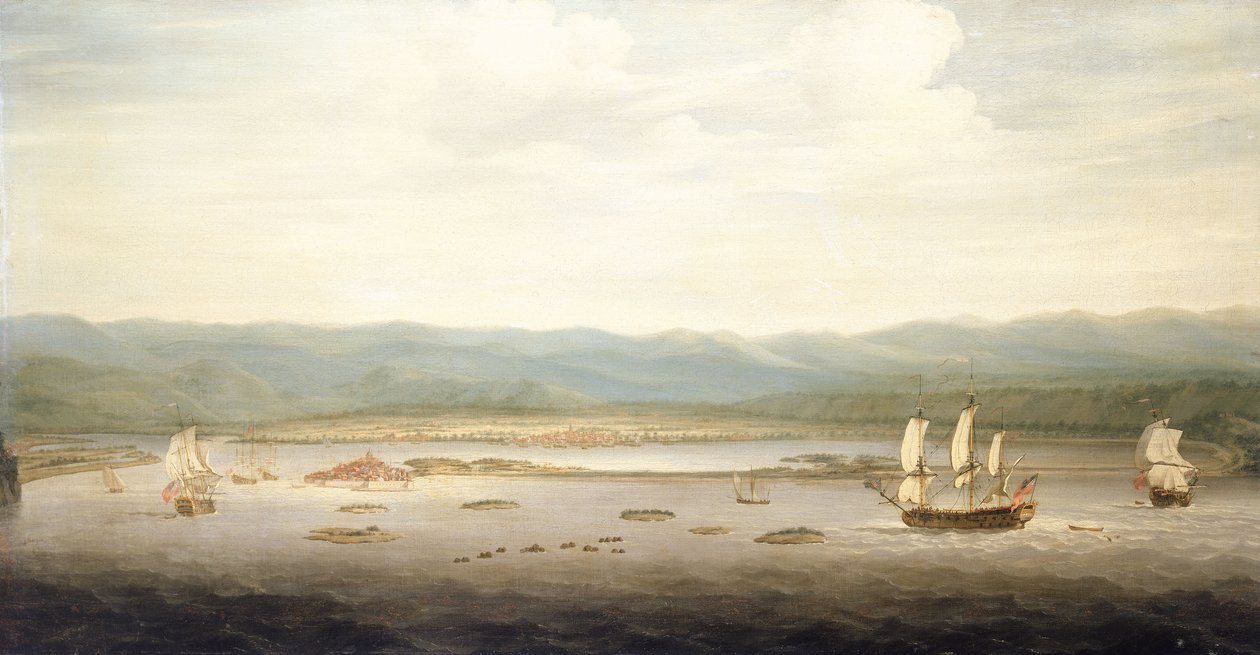 Vista de Port Royal, Jamaica, c.1758 (óleo sobre lienzo) de Richard Paton