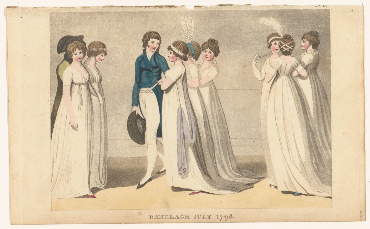 Revista de moda femenina de Londres y París: Ranelagh julio de 1798 de Richard Phillips