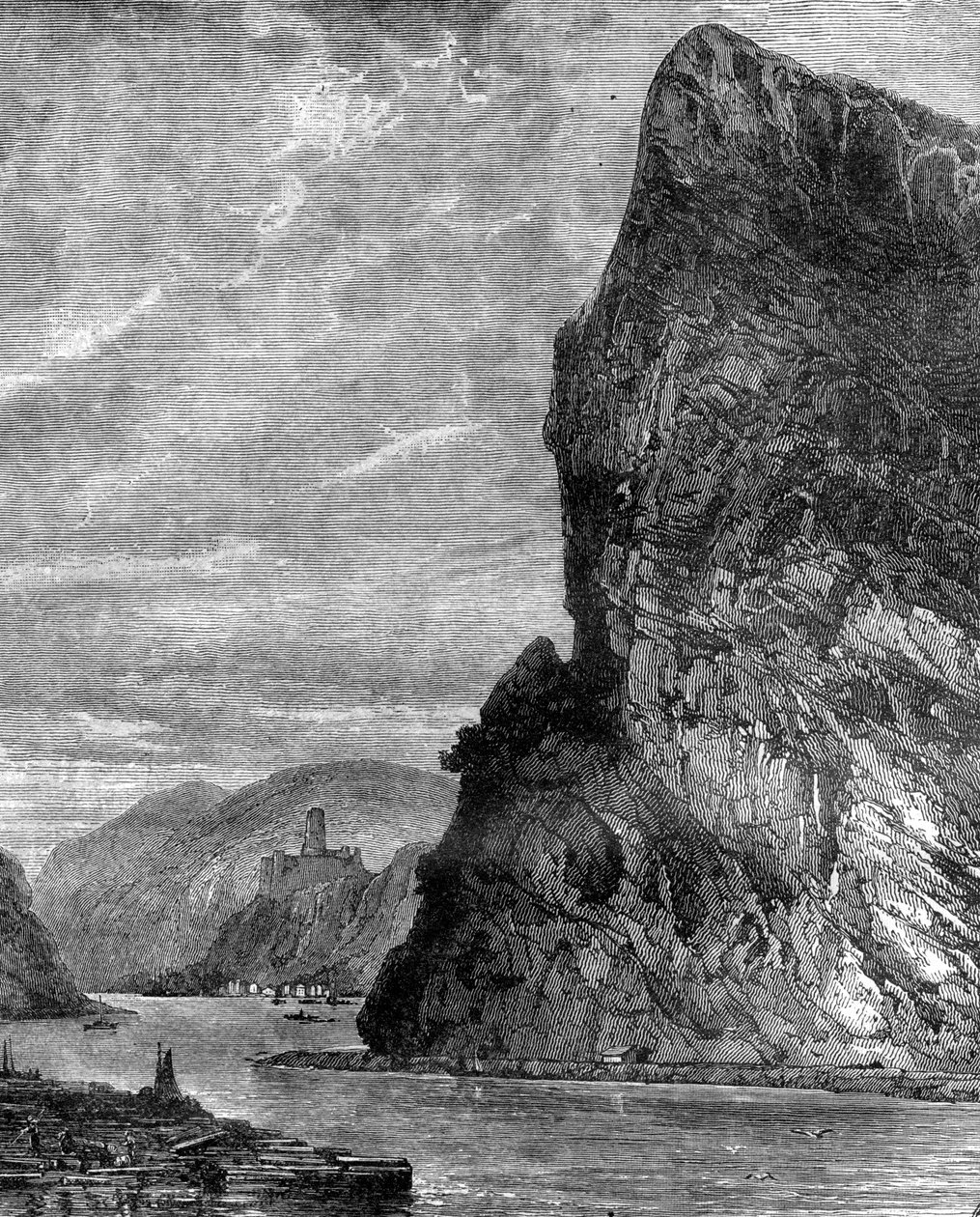 Roca Loreley, cerca de St Goarshausen, Alemania, siglo XIX de Richard Principal Leitch