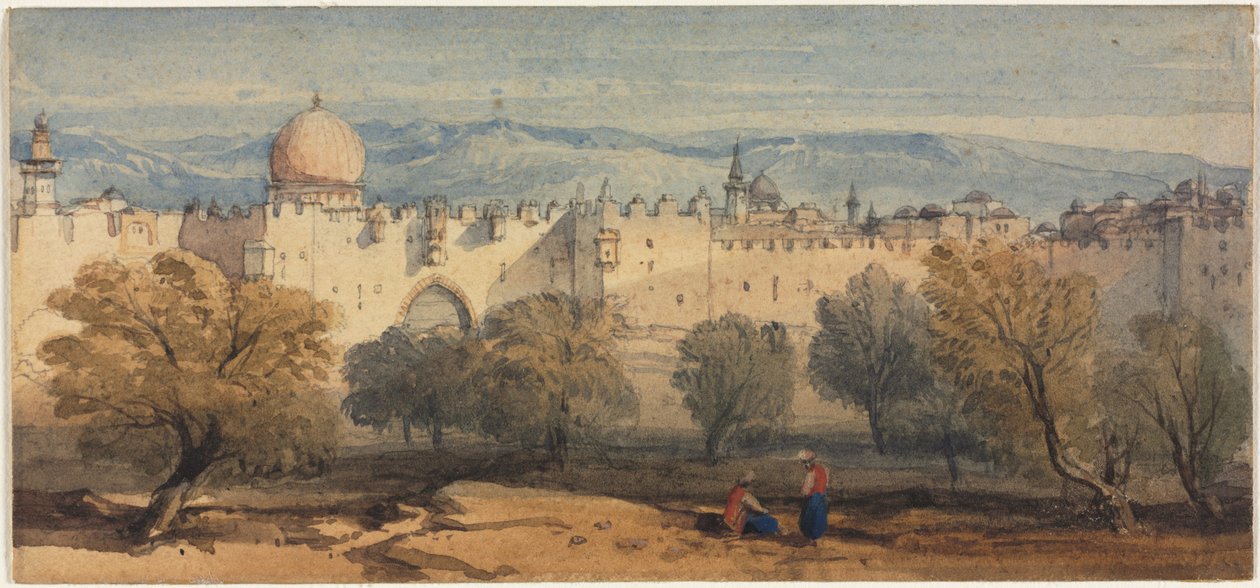 La Puerta de San Esteban, Jerusalén, c. 1860 de Richard Principal Leitch