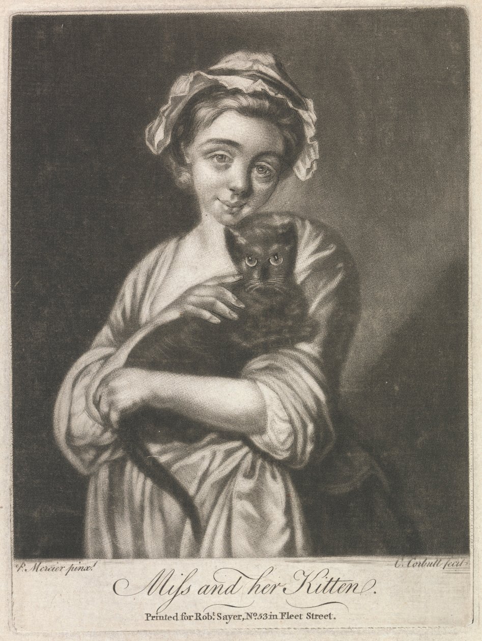 La señorita y su gatito (Vida rural) de Richard Purcell
