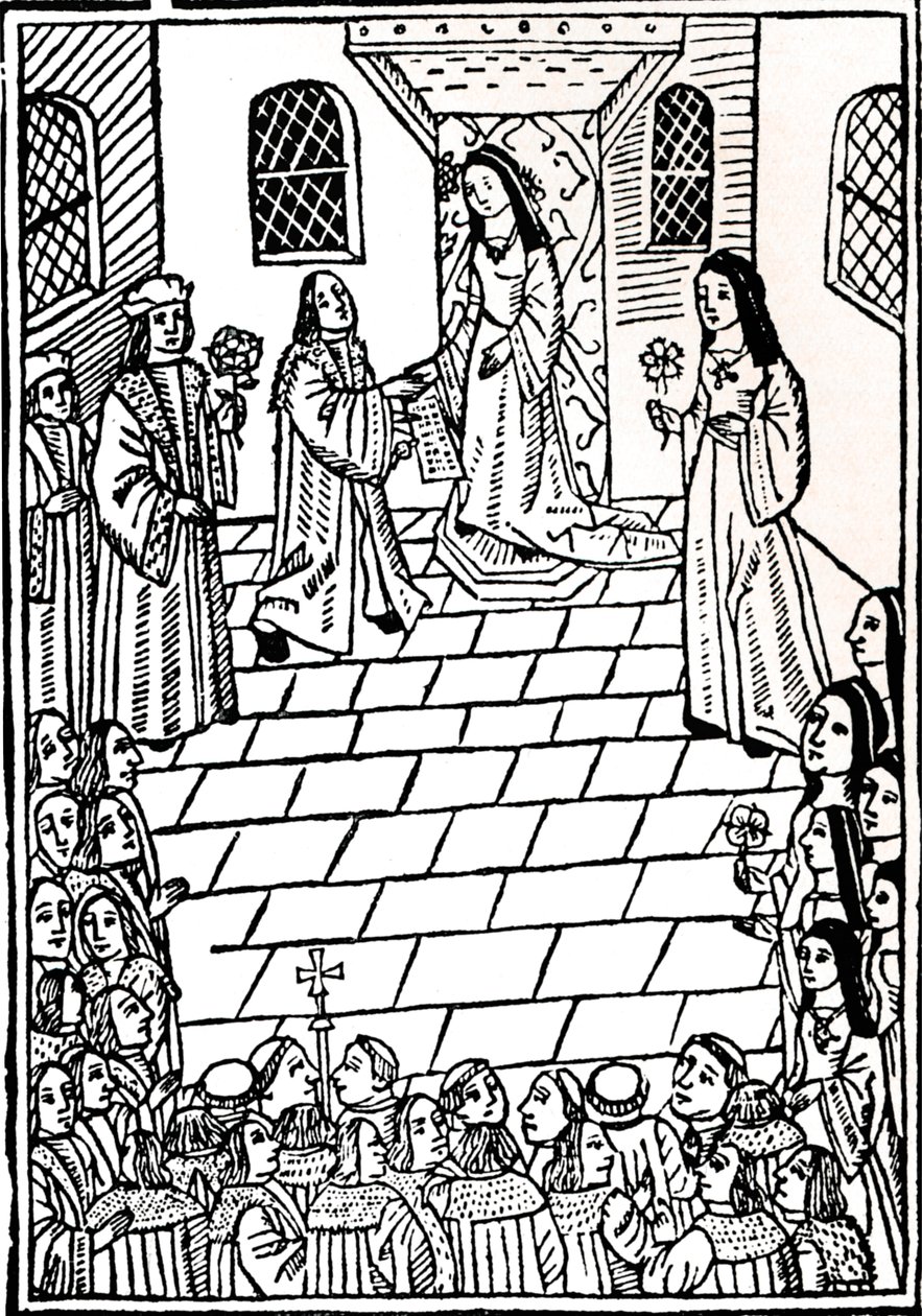 Tratado de matrimonio entre Carlos V y la Princesa María Tudor, c1508 de Richard Pynson