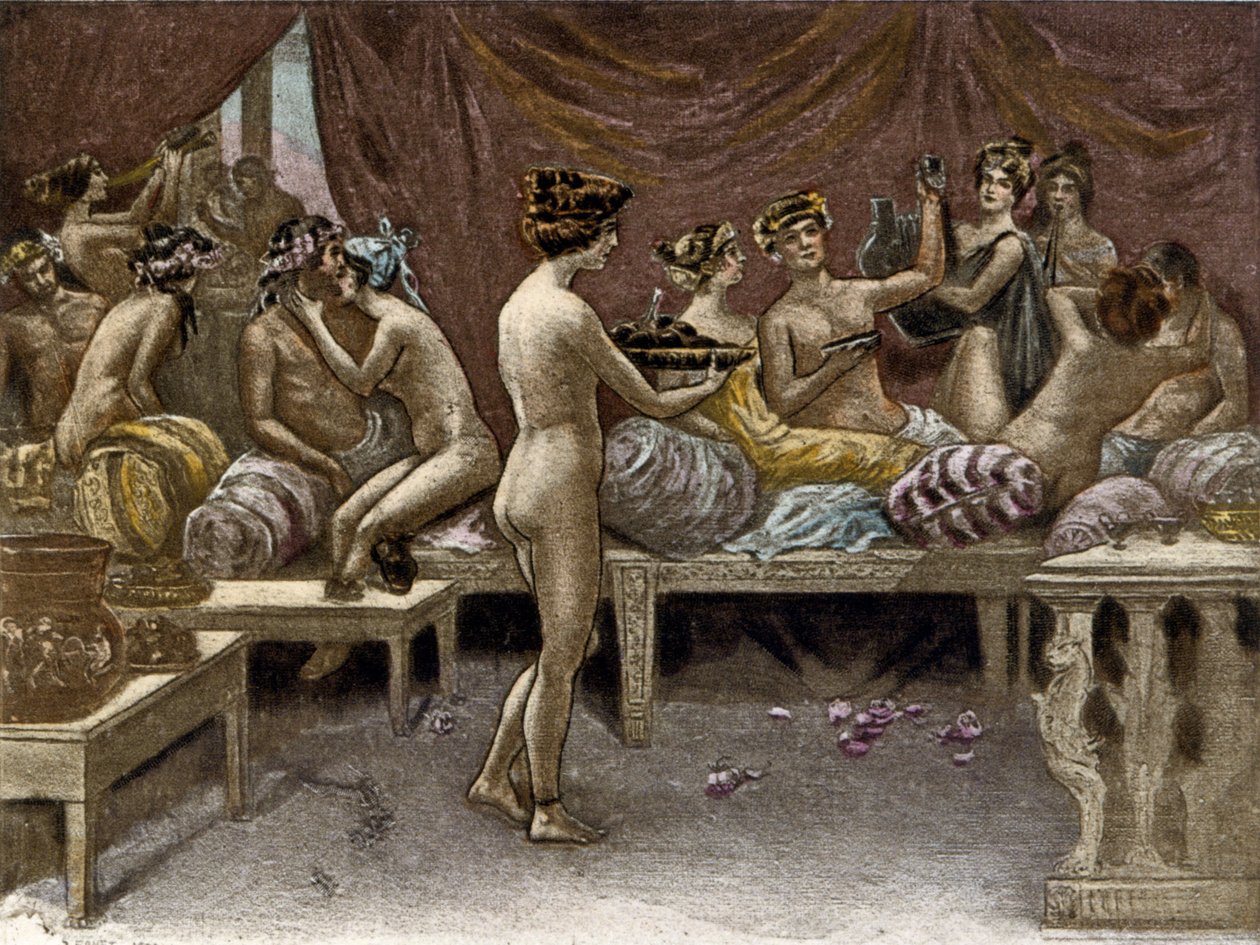 Ilustración de Richard Ranft (1862 - 1931) para Lucien de Samosate (aprox. 125 - 192): las cortesanas de Richard Ranft