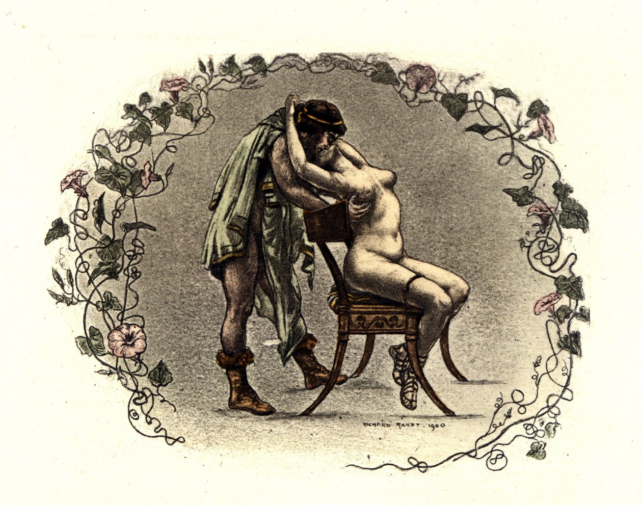 Ilustración de Richard Ranft (1862 - 1931) para Lucien de Samosate (125 aprox. - 192): "Las cortesanas". 1899 de Richard Ranft