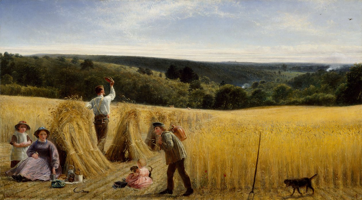 Los valles también están llenos de maíz, 1865 de Richard Redgrave