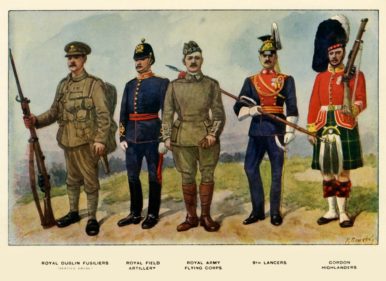 Tipos del Ejército Británico, 1919 de Richard Simkin